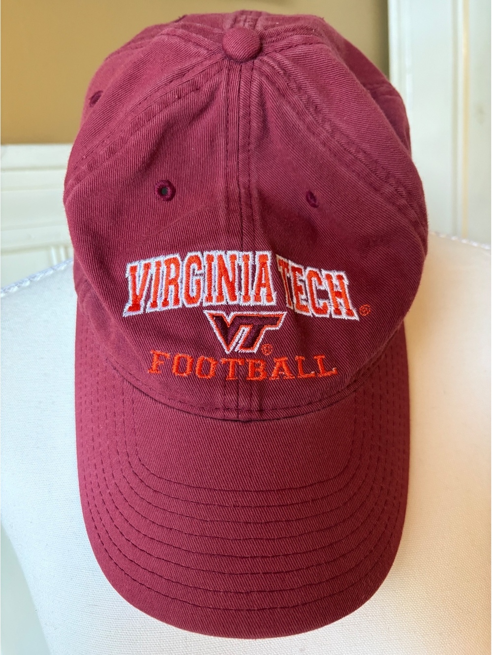 Vintage Y2K Virginia Tech Hokies Football Legacy Athletic Burgundy Hat